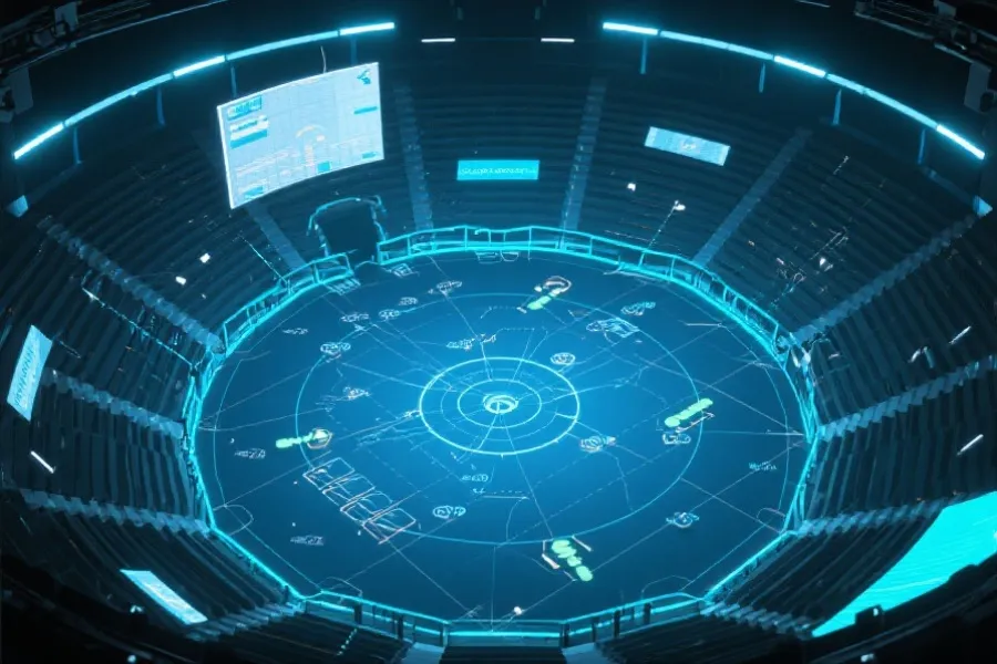 虚拟赛场策略示意图